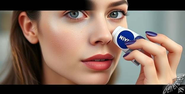 Aplicar una capa fina de crema Nivea como prebase para hidratar y nutrir la piel
