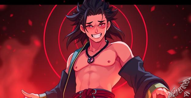 Inosuke no lleva camiseta para sentir las vibraciones del ambiente