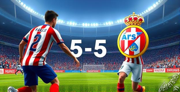 El Atlético de Madrid ganó 5-2