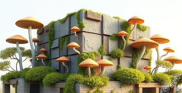 Los bloques de micelio capturan hasta 0,8 kg de CO₂ por cada kilo de material producido