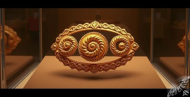 Un broche de oro fechado en 2500 a.C.