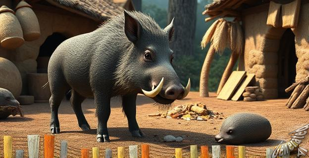 La domesticación de los cerdos comenzó hace 8.000 años cuando se acercaron a las aldeas humanas para alimentarse de sus residuos