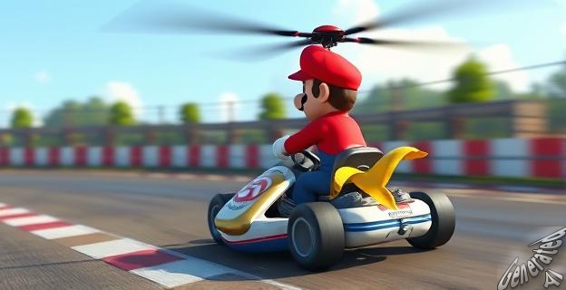 El helicóptero de Mario Kart TV puede desviar objetos lanzados por los jugadores