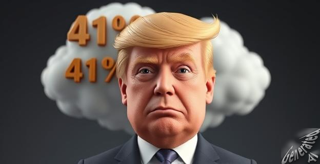 El índice de aprobación de Trump es del 41%