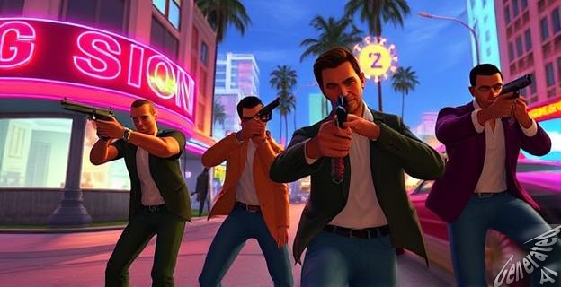 Un tiroteo en Vice City inspirado en la película Heat