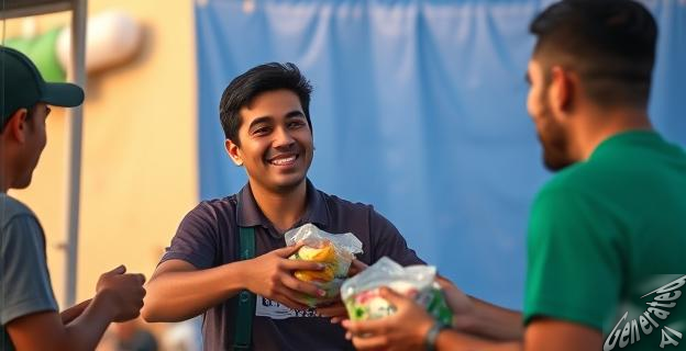 El reparto de comida es el momento favorito de Borja González
