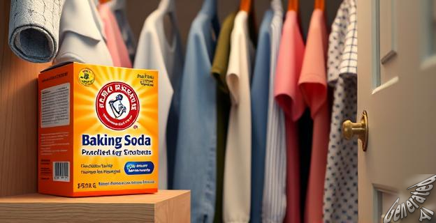 Colocar una caja de bicarbonato abierta en un estante del armario