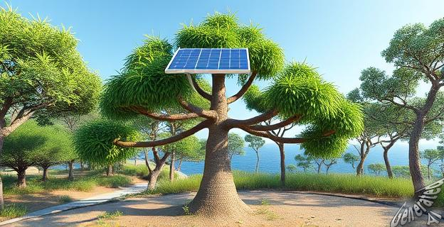 Los árboles solares pueden producir un megavatio de potencia con apenas 87 árboles