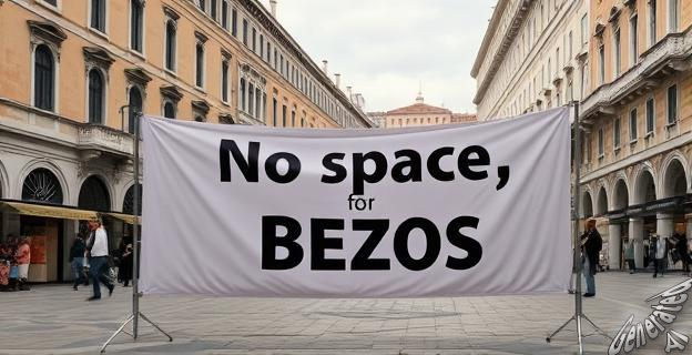 Los residentes de Venecia protestan contra la boda de Jeff Bezos