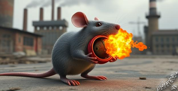 Ratas rellenas de explosivo plástico