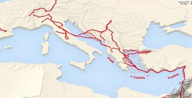 La red de rutas y caminos del imperio romano tiene 299.171 km