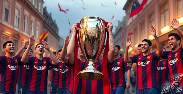 Los jugadores del Barça cantaron 'Perico dime lo que se siente' durante la celebración del título de Liga