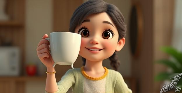 La niña creó una taza con tres patas que se ha convertido en un éxito comercial