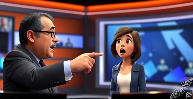 Naranjo le recriminó a Santaolalla que su pareja presenta un programa en TVE