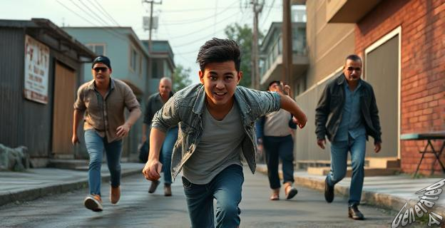 Fue perseguido por un grupo de transeúntes