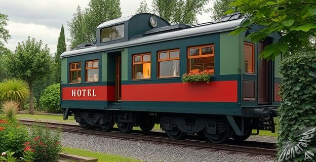 La locomotora diésel V180 de 1969 se convirtió en un hotel con tres habitaciones