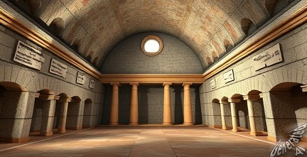 Basílica funeraria del siglo IV d.C. en las catacumbas de San Calisto
