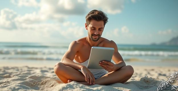 Los lectores de libros electrónicos de tinta electrónica son ideales para leer en la playa