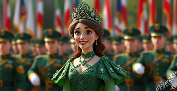 Un vestido de color verde bosque de Varela