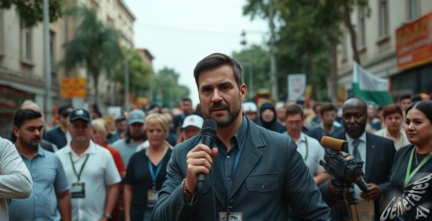 Una manifestante agarró el micrófono de la reportera y comenzó a gritar en contra de Pedro Sánchez