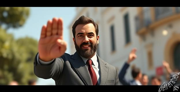 Un acompañante de Abascal hizo un saludo fascista en La Laguna