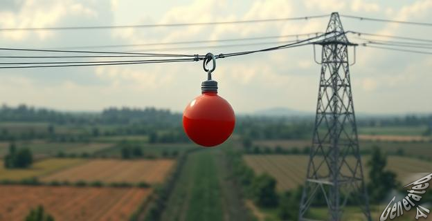 Las bolas rojas son balizas de señalización para pilotos y aves