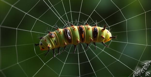 La oruga 'coleccionista de huesos' se disfraza con partes de insectos muertos para vivir oculta en telarañas y capturar presas