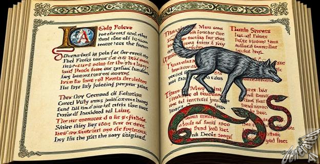 El extracto en inglés se refiere a lobos y serpientes, no a elfos