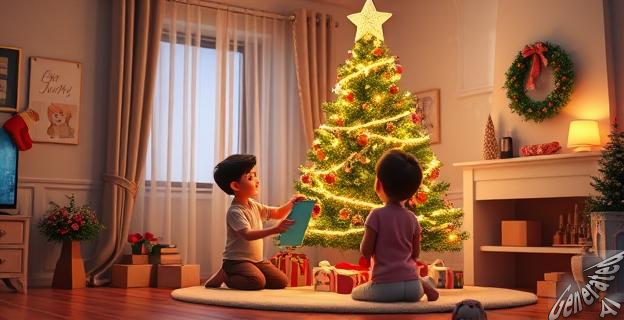 Han colocado el árbol de Navidad y ordenan adornos