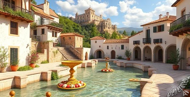 Lanjarón es famoso por sus manantiales de aguas mineromedicinales