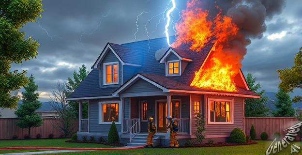 La caída de un rayo