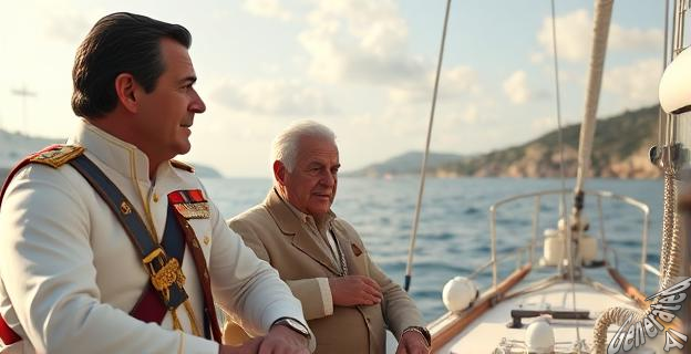 Froilán ha viajado desde Abu Dabi para acompañar a su abuelo en las regatas de Sanxenxo