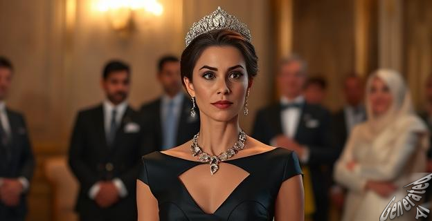 Un vestido negro con escote Bardot