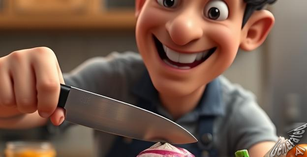 Usar un cuchillo afilado y cortar la cebolla de manera lenta