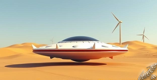 La misteriosa estructura es la base de una turbina eólica terrestre