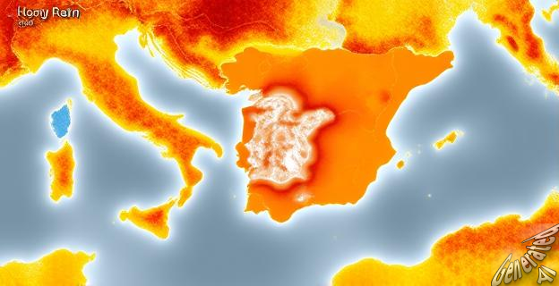 Lluvias fuertes en Catalunya y Comunitat Valenciana hasta las 23 horas