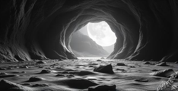 Dos posibles entradas a cuevas en la superficie lunar