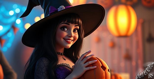 Aitana se disfrazó de bruja