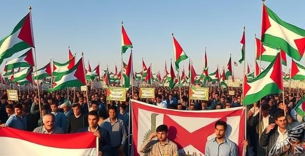 La marcha de 4000 personas fue detenida en la frontera con Gaza