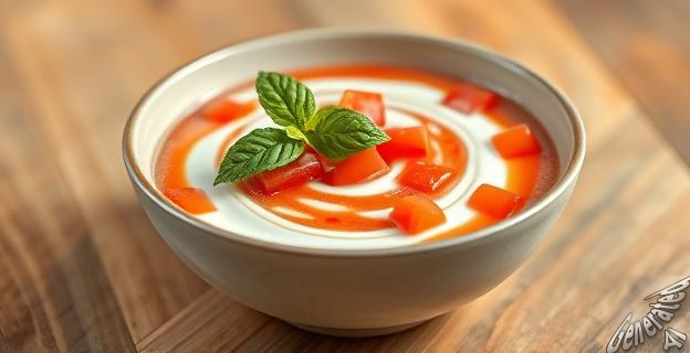Una crema fría de tomate y yogur griego