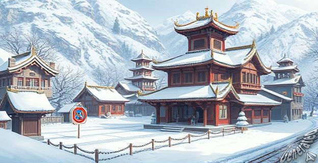 La villa turística usó algodón y agua jabonosa para crear una atmósfera nevada después de que la nieve no llegara.