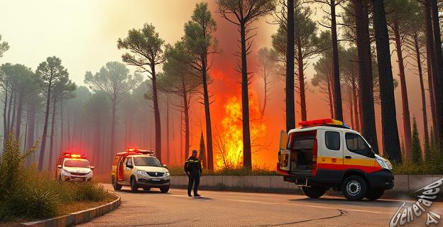 Una persona ha sido detenida por provocar el incendio forestal en Villalba del Rey