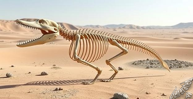 Un esqueleto fósil de 3,5 metros de longitud