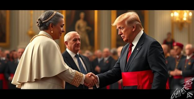 El rey Felipe VI y la reina Letizia han estrechado la mano de Donald Trump amistosamente