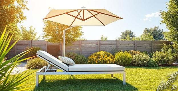 La tumbona de Lidl cuenta con un respaldo ajustable y parasol ajustable