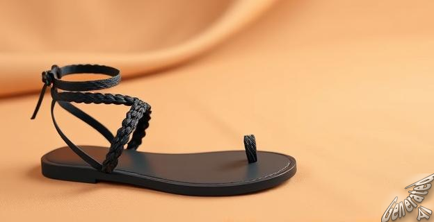 GIOSEPPO Sandalias de Tiras Trenzadas Negras para Mujer Fyffe a 23,42 euros