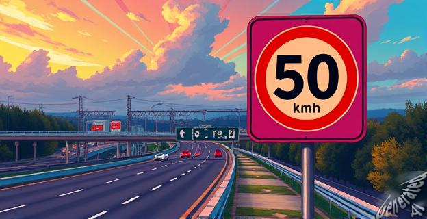 La velocidad máxima en la autovía de Madrid será de 50 km/h durante dos años