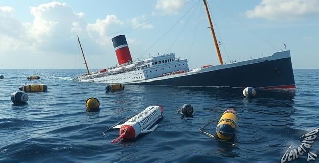 Se han rescatado objetos intactos del Britannic, incluyendo una campana y una lámpara de navegación