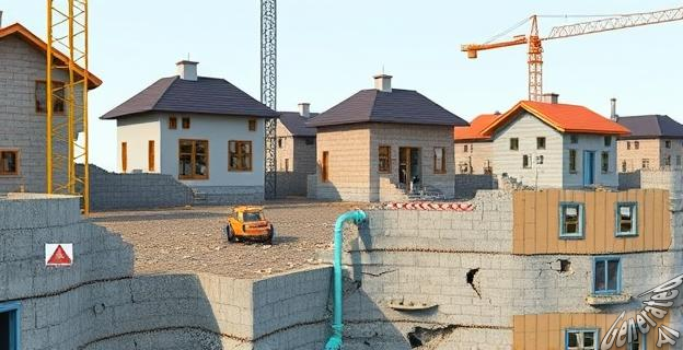 La obra ha causado una fuga de gas y agrietamientos en viviendas