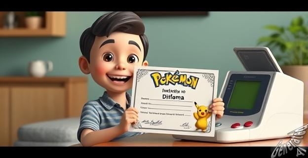 Se podía imprimir un diploma de verdad con la Game Boy Printer